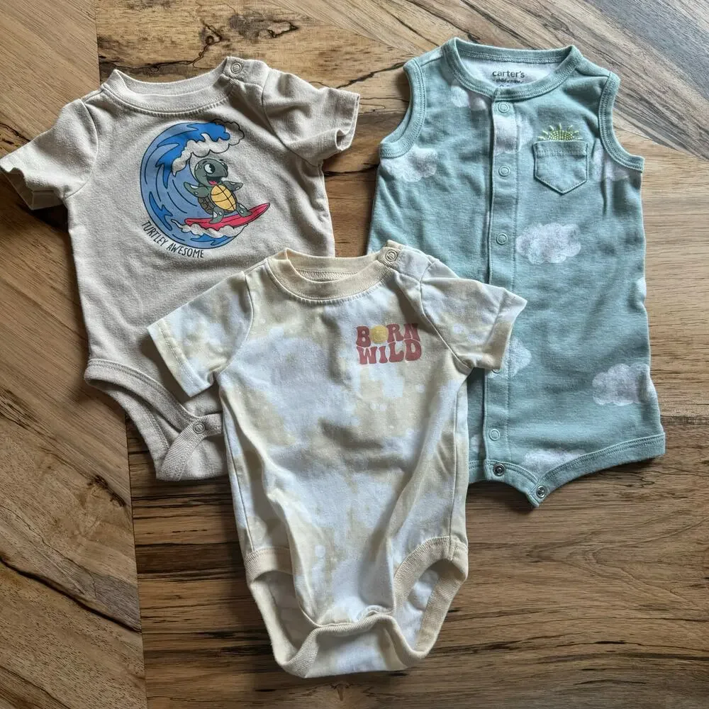 Beach/Cali Onesie One Piece Bundle (0-3 months)